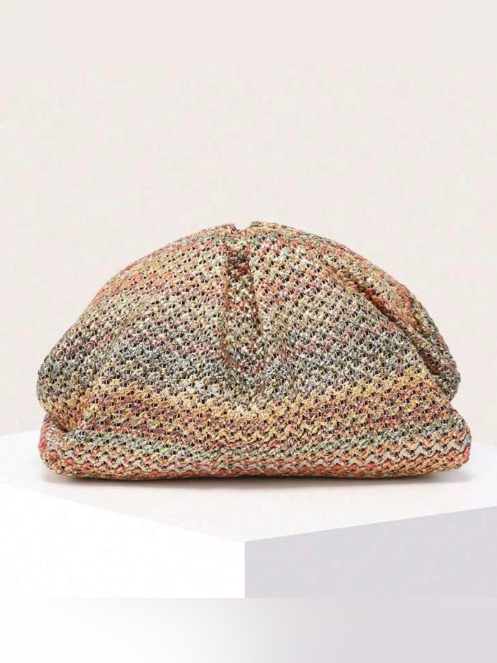 Multicolor Woven Clutch Bag -